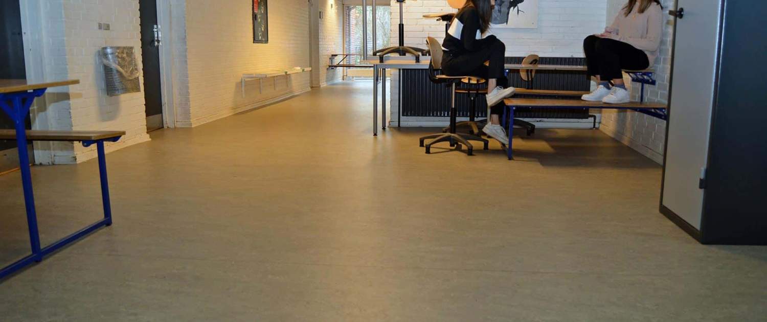 linoleum på folkeskole